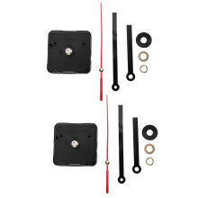 2X Quartz Mouvement Horloge Mecanisme Pieces de Rechange de Bricolage Noir + Aiguilles