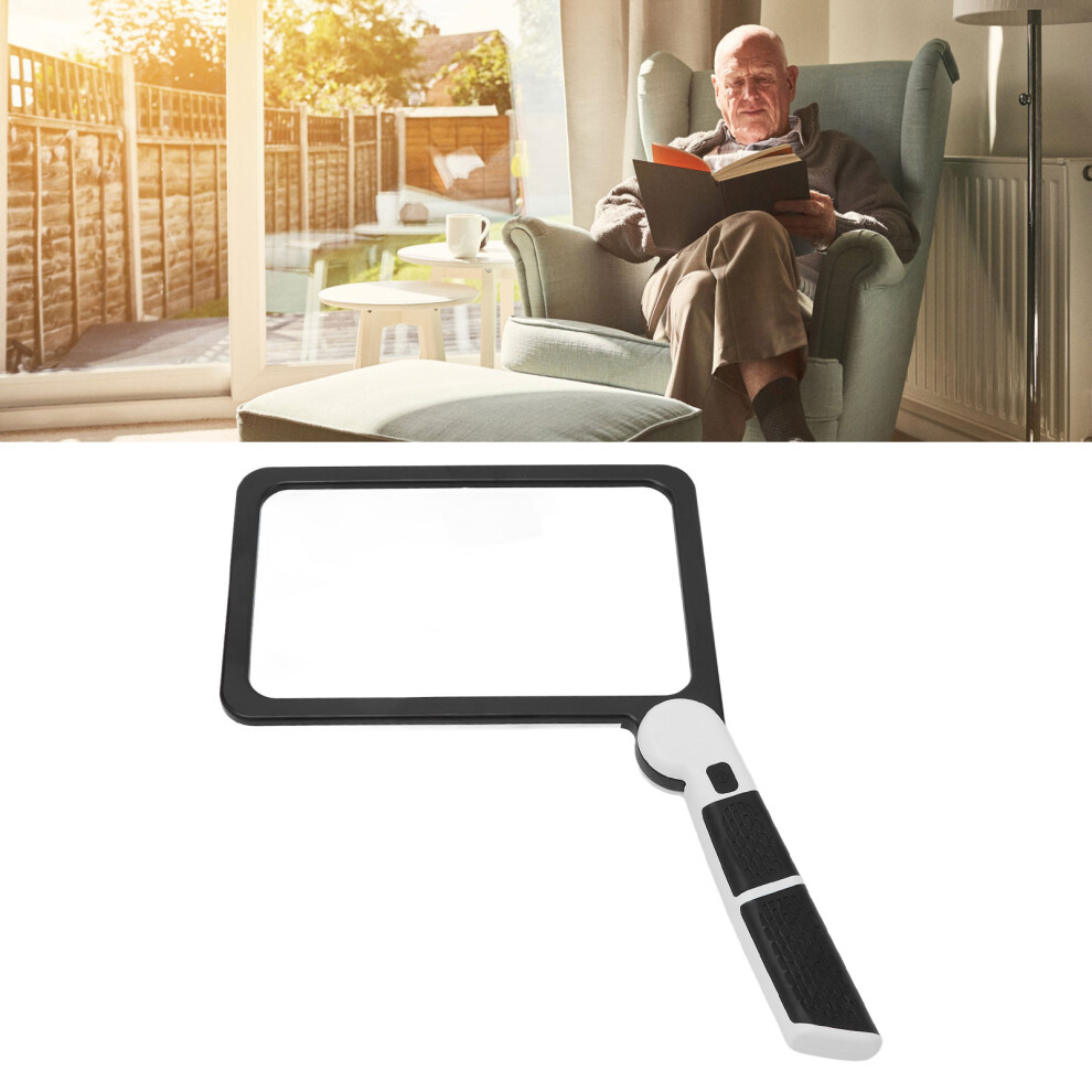 Black 5X Folding Magnifier 48-Led 208X165mm