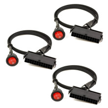 3X 24-Pin Female ATX PSU PC Power Supply  Tester Start  Jumper Ridge Cable with /OFF ,50cm