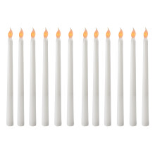 12Pcs LED Taper Candle for Dinner, Flickering Flameless Tapered Battery Operated Table Settings Weddings Parties