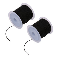 2 Rouleau de Collier de Coton Ciré Noir Perles Cordon ChaîNe 1mm HOT