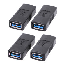 4Pcs USB 3.0 Type A Female to Female Adapter Coupler Gender Changer Connector