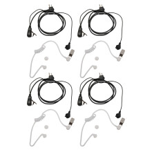 4Pack Fbi Style 2Pin Covert Acoustic Tube Earpiece Ptt Headset for  2 Ways Radio GP88S GP300 GP68 GP2000 GP88