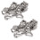Stainless Steel 2mm Wire Rope Cable Thimbles Silver Tone 40 Pcs 1