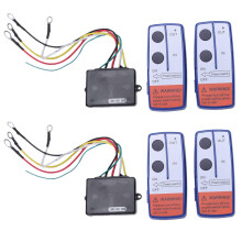 2X RECUPERO SENZA FILI WINCH REMOTE CONTROLLO TWIN ATV TRUCK HANDSET 24V 24 VOLT