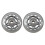 2X Scarpe da Skating 608ZZ Cuscinetto Inline Skate Wheel Grigio Chiaro 1