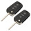 2X Replacement 3 Button Keyless Entry Remote Control Folding Flip Car Key Fob Shell Compatible with  I20 I30 1