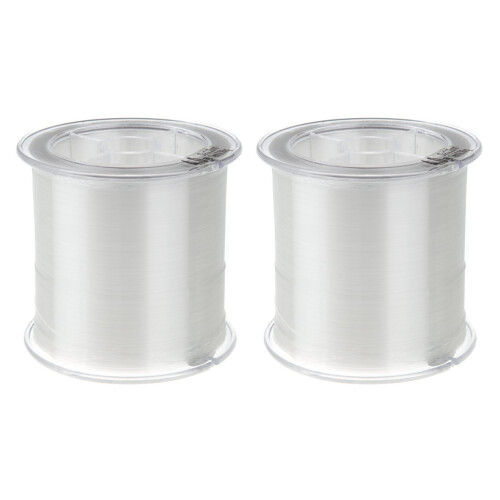 2X Linea da Pesca in Nylon Monofilamento da 500M 0.32mm Trasparente