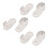 6X Oval Wardrobe Hanging Rail Rod End Bracket Support Silver Tone 2
