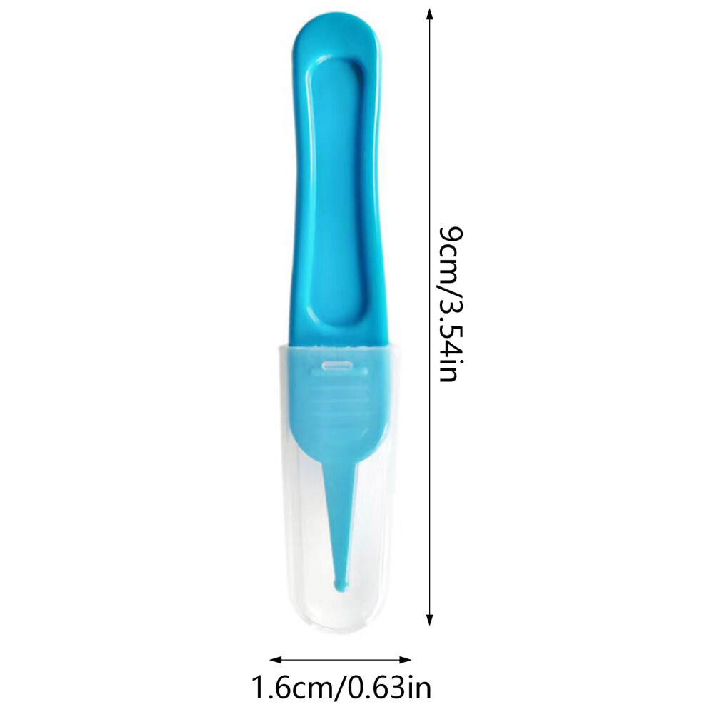 Hue-Grain (Sky Blue, 1Pc) Baby Nose Tweezers - Safe Rounded Tip For Infants