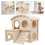 1Pièces Maison Hamster Bois Jaune Double Étage Nid Confortable 8