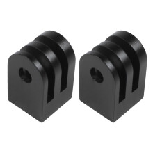 2X Cnc Aluminum Alloy  Tripod Mount Outdoor Sports Camera Base Adapter for All 1/4 Inch Screw Monopod Accessory