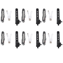 6X Bike Tail Light Ultra Bright Bike Light USB Rechargeable LED Bicycle Rear Light 5 Light Mode Headlights with Red+