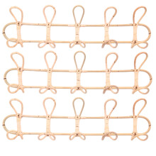 3X Large Rattan Wall Hooks Clothes Hat Hanging Hook Crochet Cloth Holder Organizer Hangers Decor for Home Decor