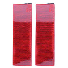 2X Warning Reflective Safety Plate/Tape Reflector Stickers for Car Truck, Red
