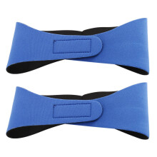 2X Schwimmen Ohr Haarband fuer Frauen Maenner Erwachsene Kinder Neopren Ohrband Schwimmen Stirnband ( Blau / M)