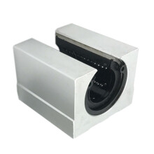 SBR25UU Linear Bearing Slider Unit, 25mm Hole Diameter Linear Light Bearing Guide Rail Cylindrical Aluminum Bracket