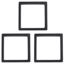 3X Quadratischer 3D Alben Schwimmender Rahmen Halter Muenze Box Schmuck Display Auslage, 9X9 cm (mit Basis)