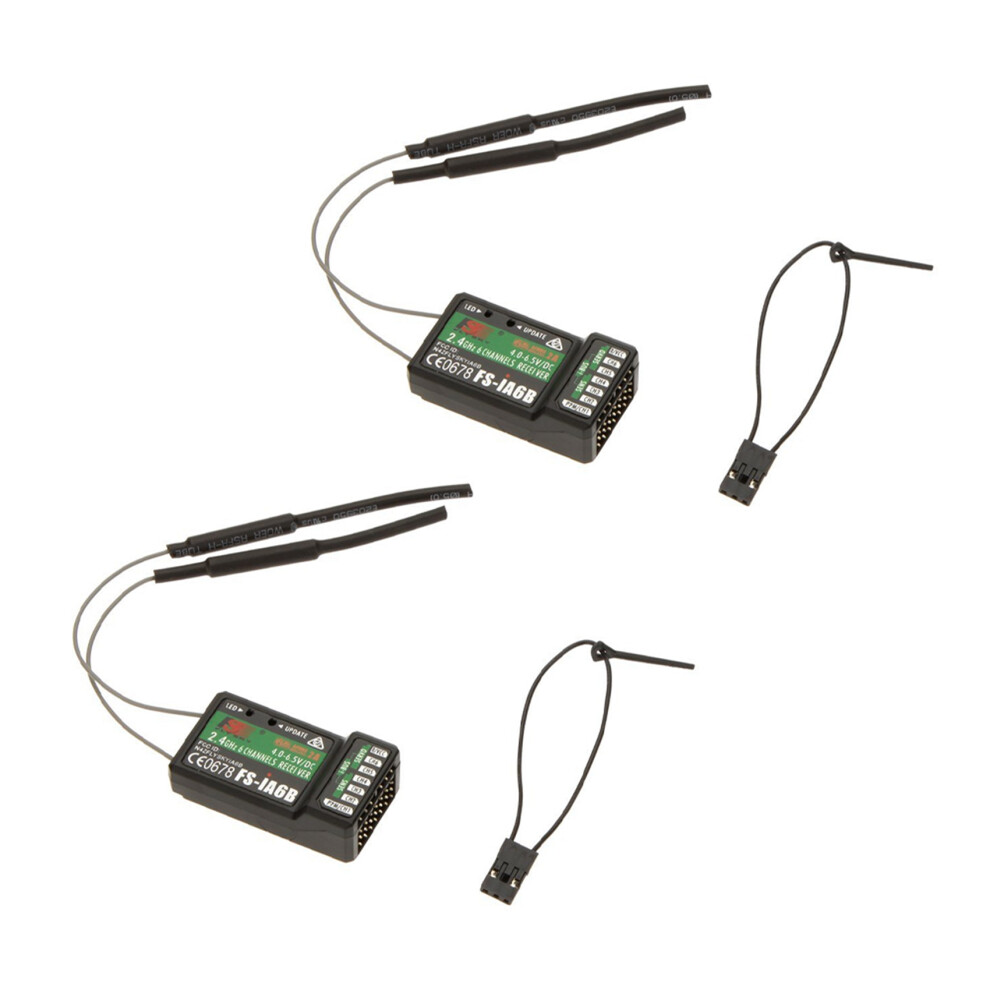 2X Flysky 2.4G Fs-Ia6b 6 Ch Receiver Ppm Output With Ibus Port Compatible Flysky I4 I6 I10 Transmitter 6032462188969