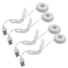 4X White Donut Humidifier USB Office Desktop Humidifier Portable Air Purifier White