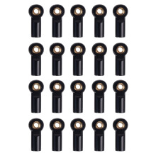 20Pcs Metal M3 Link Tie Rod End Joint for 1/10 RC Car Crawler AXIAL SCX10 D90 D110 CC01,Black