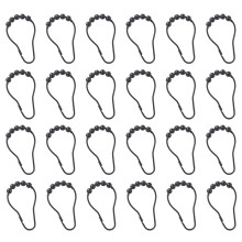 Shower Curtain Hooks Rings Metal Shower Curtain Hooks Rings for Bathroom Shower Rods Curtains Set of 24 Black