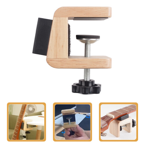 Support Repose-Manche Pour Guitare Multitype Bois ABS Marron 2
