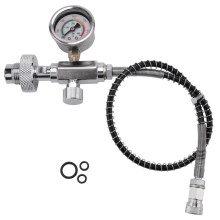 PCP Air Fill Station Charging Adapter for Diving Cylinders with G5/8 Inch Din Adaptor and 50cm Spring Hose