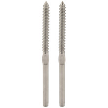 60 Pairs Left&Right Hand Thread Lag Screws for 1/8 Inch Cable Railing Stair Railing for Wood Post Lag Screw Swage System