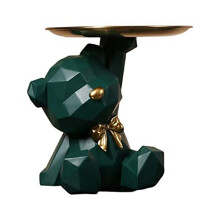 Bandeja de Armazenamento, Estatueta de Porta-Chaves de EstáTua, Bandeja de Batons, Brincos de Joias, EstáTuas de Urso com Prato, Tigela de Chave de