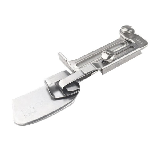 Sewing Rolled , Adjustable Width Rolled Hemmer Foot, Sewing Machine Rolled Hem Attachment Hemming Tool (12-20mm)