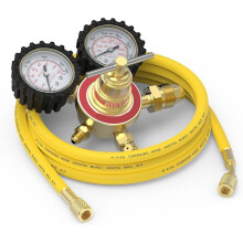 Nitrogen Regulator+Hose,0-800 PSI and 0-4000PSI Output Pressure,CGA580 Inlet Connection and 1/4in Male Flare Fitting