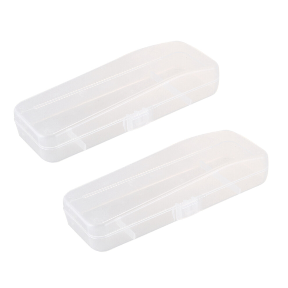 Photos - Electric Shaver Accessory 2 Pcs Travel Double Storage Box Men Shaver Case Accessories Transparent Holder Plastic Case