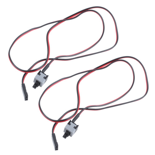 2X 20.5 inch Long Power Button  Cable for PC Switches Reset Computer