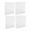 4Pcs Acrylic Square Mirror Tiles Self-Adhesive Silver Wall Decor 6