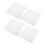 4Pcs Acrylic Square Mirror Tiles Self-Adhesive Silver Wall Decor 8