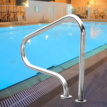 Swimming Pool Handrail with NonSlip Grip, Easy Mount 3 Bend Pool Stair Rail for Water Parks