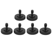 Thumb Screw Camera 1/4 Inch Thumbscrew L Bracket Screw Mount Adapter Bottom 1/4 Inch-20 Female Thread (Pack of 6)