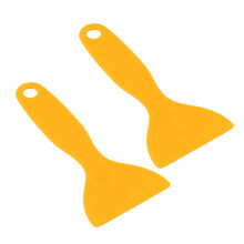 2X Vinyl Film Wrap Yellow Plastic Foils Cleaner Scraper Air Bubble Remover Stickers Install Tools