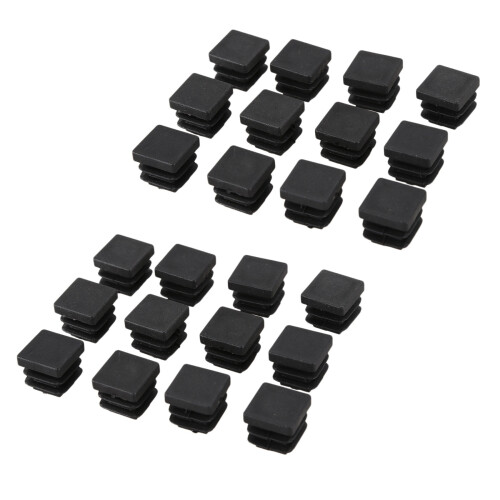 24 Pcs 15mm x 15mm Plastic Square Caps Tube Pipe Inserts End Blanking 1