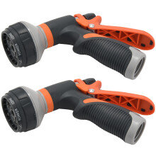 2X Hose Nozzle Garden Hose Nozzle Hose Spray Nozzle Leak Free High Pressure Heavy Duty 8 Pattern for Watering Plant