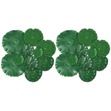 30 Pieces 5 Kinds Artificial Floating Foam Lotus Leaves Lily Pads Fake Foliage Pond Decor for Pool Aquarium Decoration
