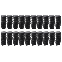 400 Pcs Plastic Square Blanking End Caps Tube Inserts 25mm x 25mm