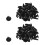 50Pcs Plastic Rivets Fastener Car Bumper Push Clips 32mm Long Black 1