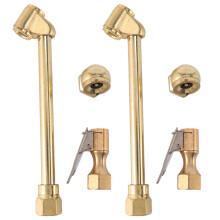 6 Pack Heavy Duty Brass Air Chuck Set, 1/4 Inch Brass Air Chuck for Tire Inflator Gauge Compressor Accessories