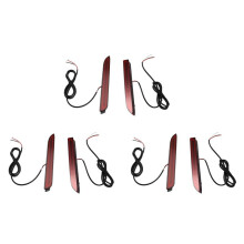 6X Led Car Rear Bumper Reflector Tail Brake Light Bar for  Camry Reiz Wish Sienna Innova  Isf(Two Functions)