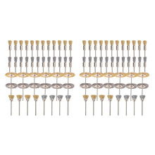 88 Pieces  Wire Brush Wheel Cup Brass Steel Wire Brush Set 1/8inch (3mm) Shank for Power  Rotary Tools