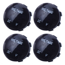 4X 5 V-25 V  Voltmeter LED Digitalanzeige Panel Montiert Runde Wasserdichte Auto Motorrad Auto