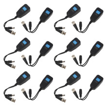 Balun de Video Pasivo HD-CVI / TVI / AHD con Conector de Alimentación Y Transmisor de Datos RJ45 CAT5 6 Par