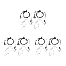 6 Pack Fbi Stil 2Pin Verdeckte Akustische RöHre Ohrstueck Ptt Headset fuer  2 Wege Radio Gp88S Gp300 Gp68